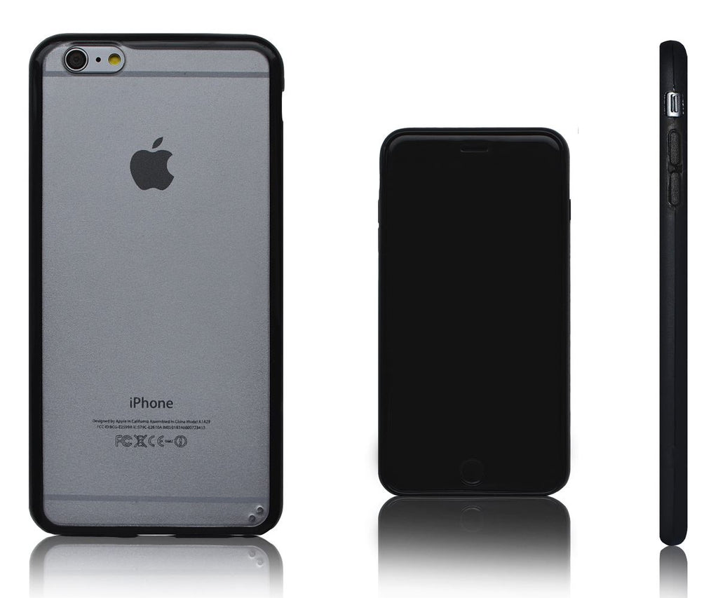 Xcessor Impact Case for Apple iPhone 6 Plus. Dual Color Hard Plastic. Black / Transparent