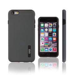 Lilware Smooth Armor Hard Plastic Case for Apple iPhone 6 and 6S. Rugged Dual Layer Protective Cover. Black / Grey