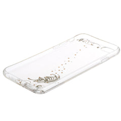 Xcessor Golden Butterfly Glänzendes, flexibles TPU-Case für Apple iPhone 6 / 6S. Transparente / goldene Farbe