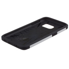 Lilware Angular Armor Hard Plastic Case for Samsung Galaxy S7. Rugged Dual Layer Protective Cover. Black / Silver Color