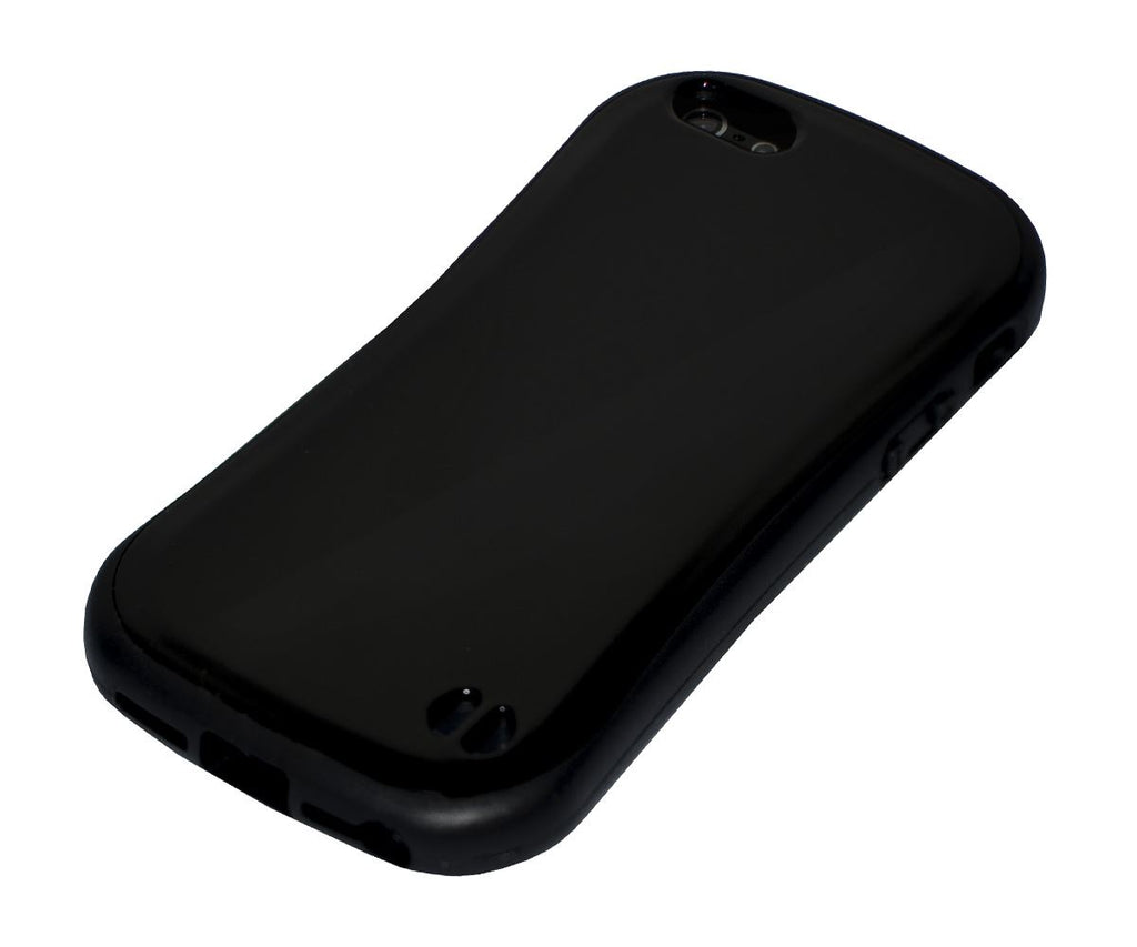 Lilware Silhouette Plastic Case for Apple iPhone 5 and 5S. Flexible TPU and Hard Glossy Plastic Back. Black