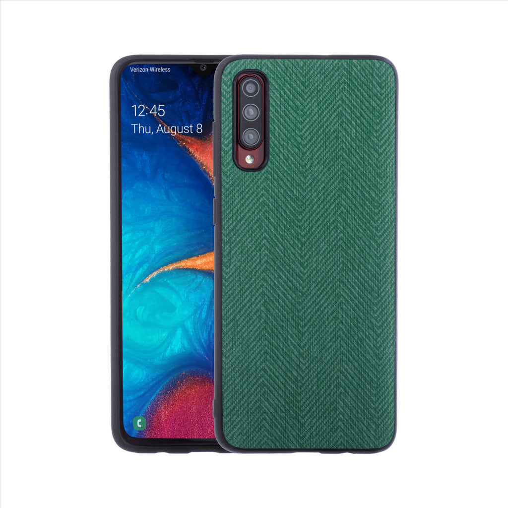 Lilware Canvas Z Rubberized Texture Plastic Phone Case for Samsung Galaxy A70/A70S. Green