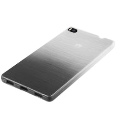 Xcessor Transition Color Flexible TPU Case for Huawei P8. With Gradient Silk Thread Texture. Transparent / Grey