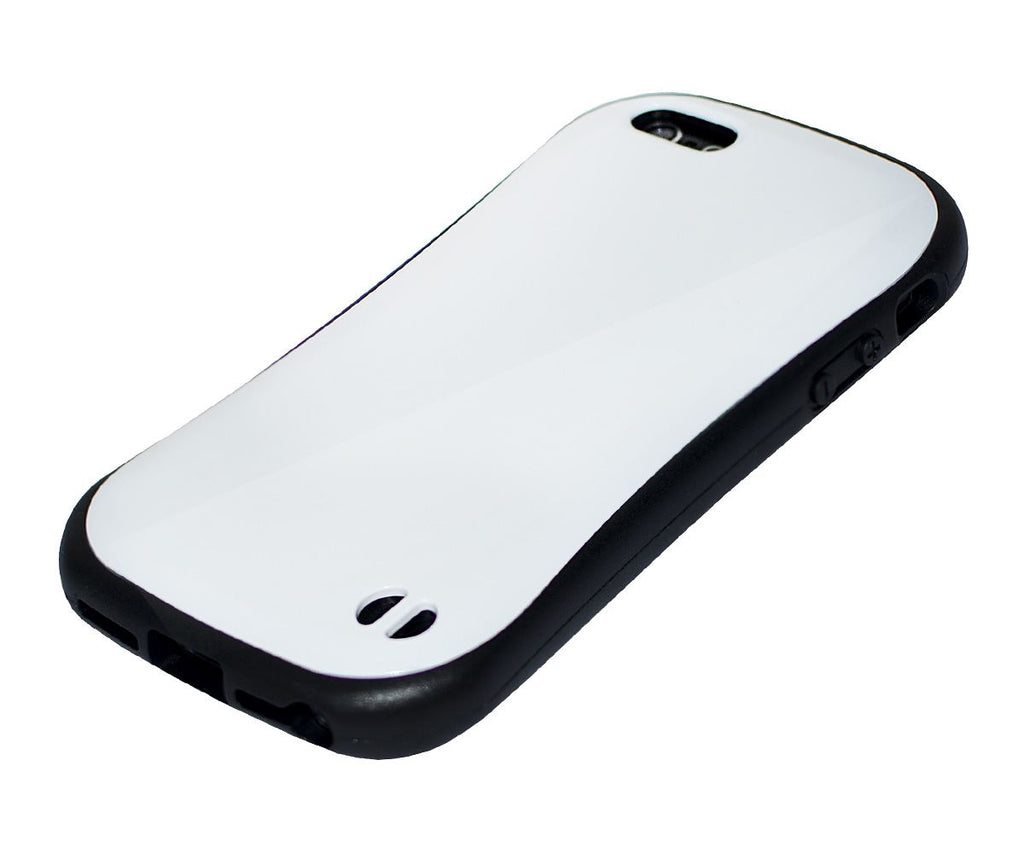 Lilware Silhouette Kunststoffhülle für Apple iPhone 5 und 5S. Flexibles TPU und harte, glänzende Kunststoffrückseite. Weiß