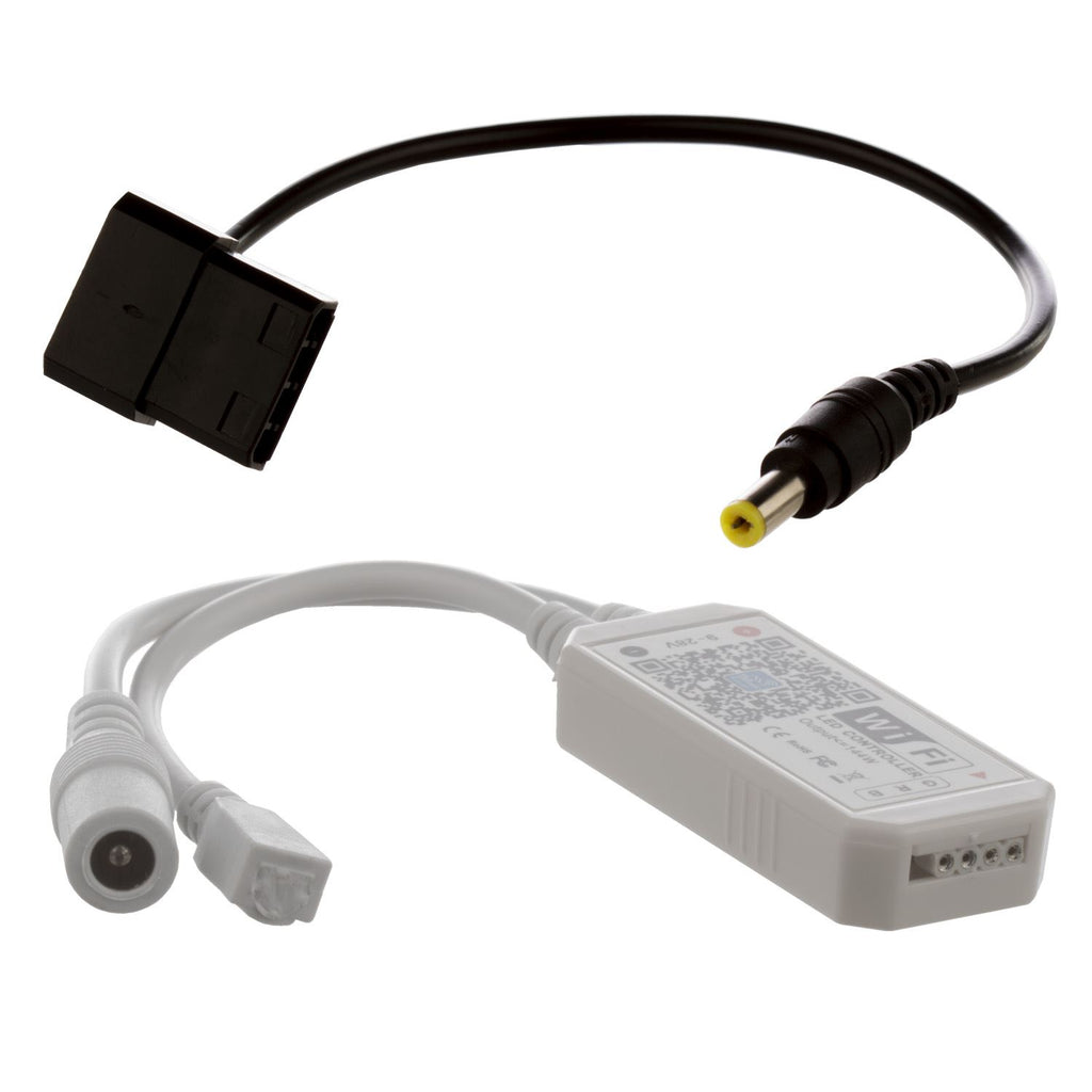 Lilware (100 cm) RGB-Farbwechsel-LED-Lichtstreifen für Mid-Tower-Computergehäuse – Multifunktionale 21-Tasten-RF-Fernbedienung und WLAN-Steuerung über Smartphone