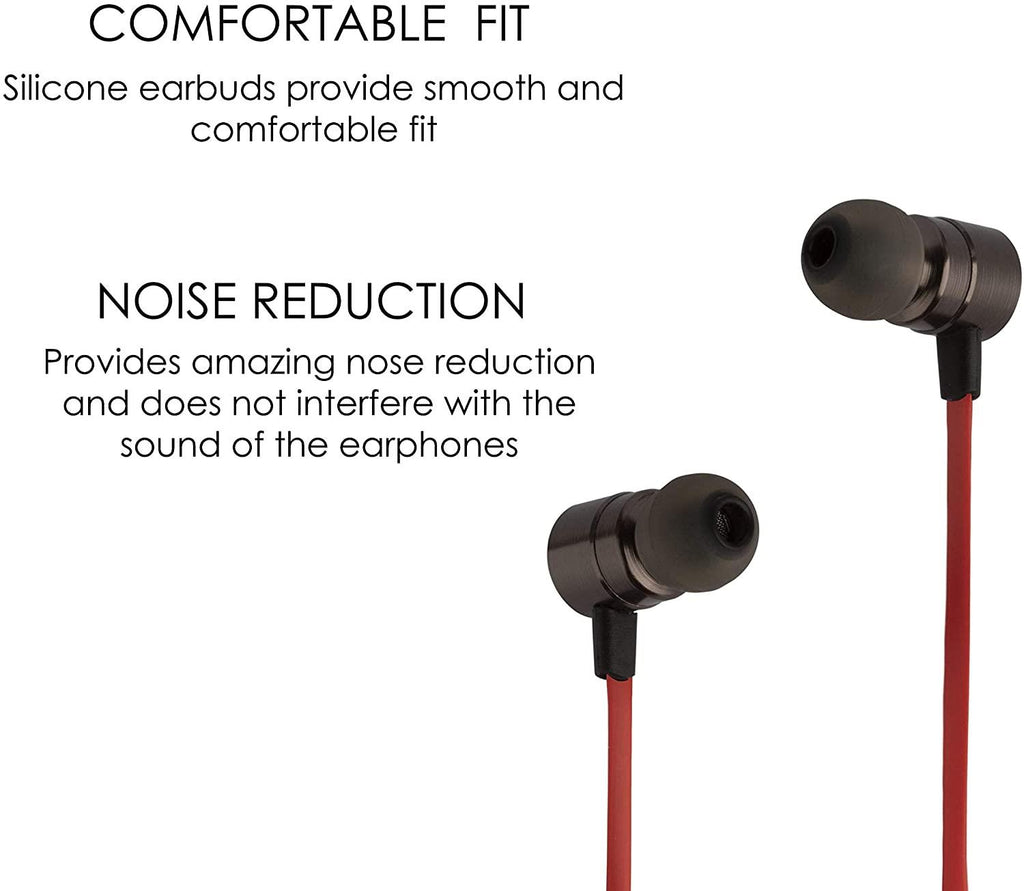 Xcessor (L) 7 Paar (14 Stück) Silikon-Ersatz-In-Ear-Ohrhörer, große Größe. Zweifarbig. Schwarz / Schwarz