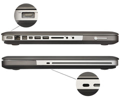 Lilware Smooth Touch Ultra Slim Matte Hartplastik-Hülle für 13,3 Zoll MacBook Pro 2. Generation Modell: A1278. Grau / Halbtransparent