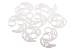 XCESSOR ★ 4 Pairs (8 Pieces) of Silicone Replacement Earhooks ★ Replacement Earhooks for Popular In-Ear Headphones. Transparent