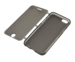 Xcessor Flip Open TPU Gel Case For Apple iPhone 6. Back and Front Protection. Grey / Transparent