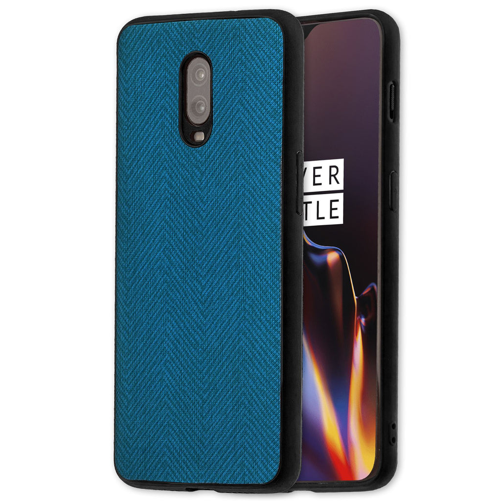 Lilware Canvas Z Rubberized Texture Plastic Phone Case for OnePlus 6T. Blue