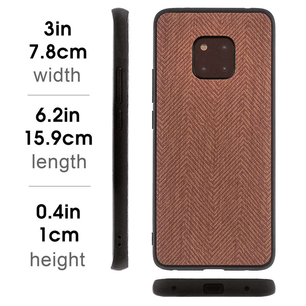 Lilware Canvas Z Rubberized Texture Plastic Phone Case Compatible with Huawei Mate 20 Pro. Brown