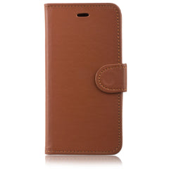 Xcessor Flip Open Leather PU Plastic Case for Samsung Galaxy S6 SM-G920. Wallet Portfolio Stand With Magnetic Close System. Brown