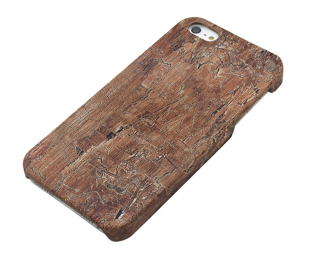 Xcessor Wood Texture Hard Plastic Case for Apple iPhone 5 and 5S. Brown / Mahogany
