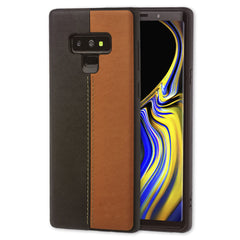 Lilware Zweifarbige Handyhülle aus PU-Leder für Samsung Galaxy Note 9. Braun / Schwarz