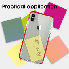 Xcessor Clear Hybrid TPU Phone Case for Apple iPhone XS Max. With Shock Absorbing Inner Rubber Layer on the Edges. Clear / Red