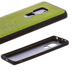 Lilware Canvas Rubberized Texture Plastic Phone Case Compatible with Huawei Mate 20. Green