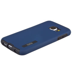 Lilware Smooth Armor Hard Plastic Case for Samsung Galaxy S6 SM-G920. Rugged Dual Layer Protective Cover. Black / Dark Blue