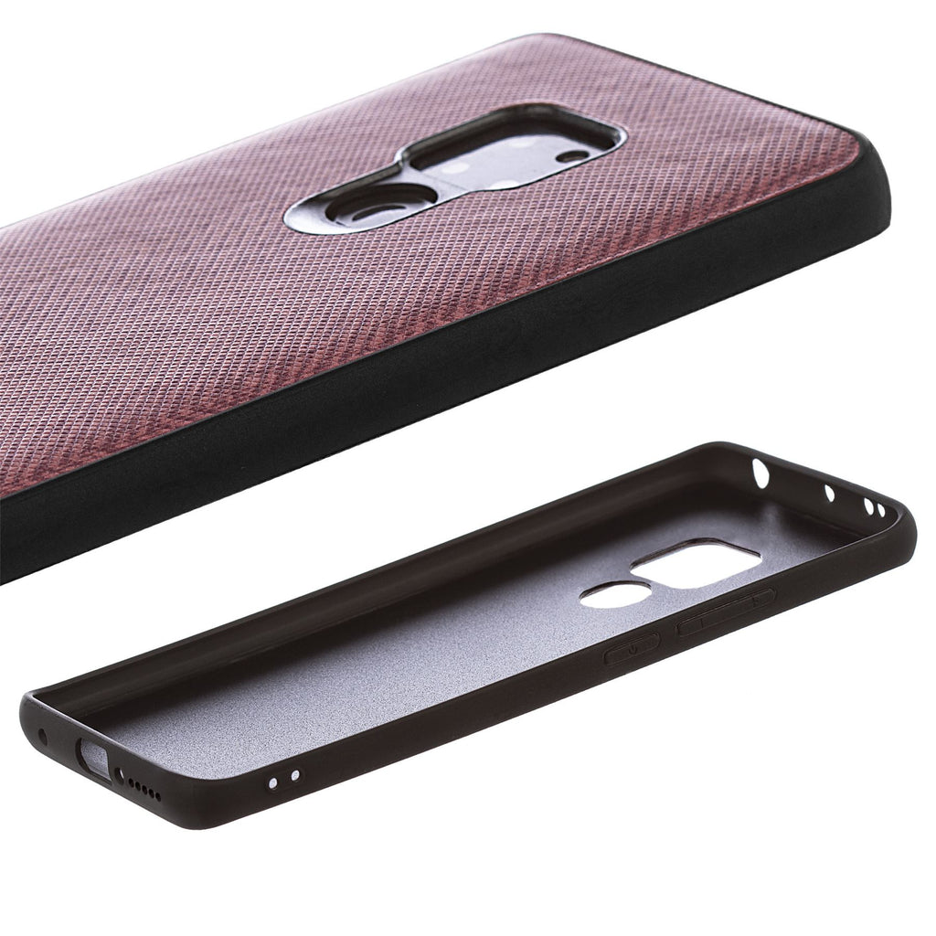 Lilware Canvas Z Rubberized Texture Plastic Phone Case Compatible with Huawei Mate 20. Dark Pink