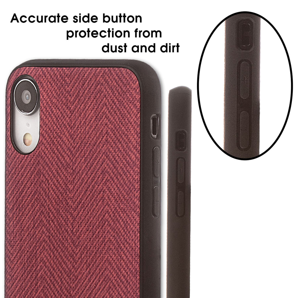 Lilware Canvas Z Rubberized Texture Plastic Phone Case for Apple iPhone XR. Dark Pink
