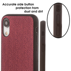 Lilware Canvas Z Rubberized Texture Plastic Phone Case for Apple iPhone XR. Dark Pink