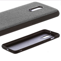 Lilware Canvas Rubberized Texture Plastic Phone Case for OnePlus 6T. Grey