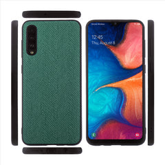 Lilware Canvas Z Rubberized Texture Plastic Phone Case for Samsung Galaxy A50/A50S. Green