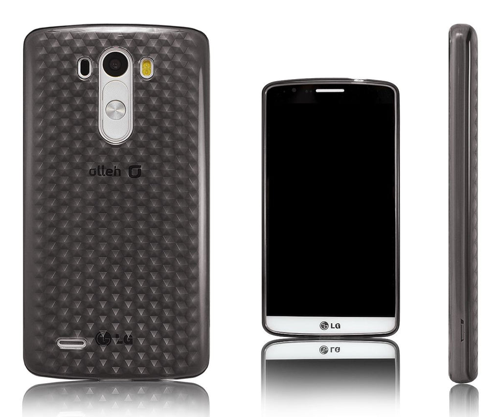 Xcessor Diamond - Flexible TPU-Gelhülle für LG G3. Grau / Transparent
