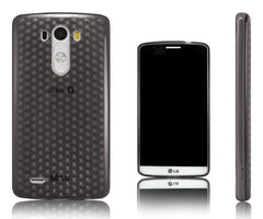 Xcessor Diamond - Flexible TPU Gel Case For LG G3. Grey / Transparent