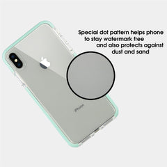 Xcessor Clear Hybrid TPU-Telefonhülle für Apple iPhone XS Max. Mit stoßdämpfender innerer Gummischicht an den Kanten. Klar / Minze