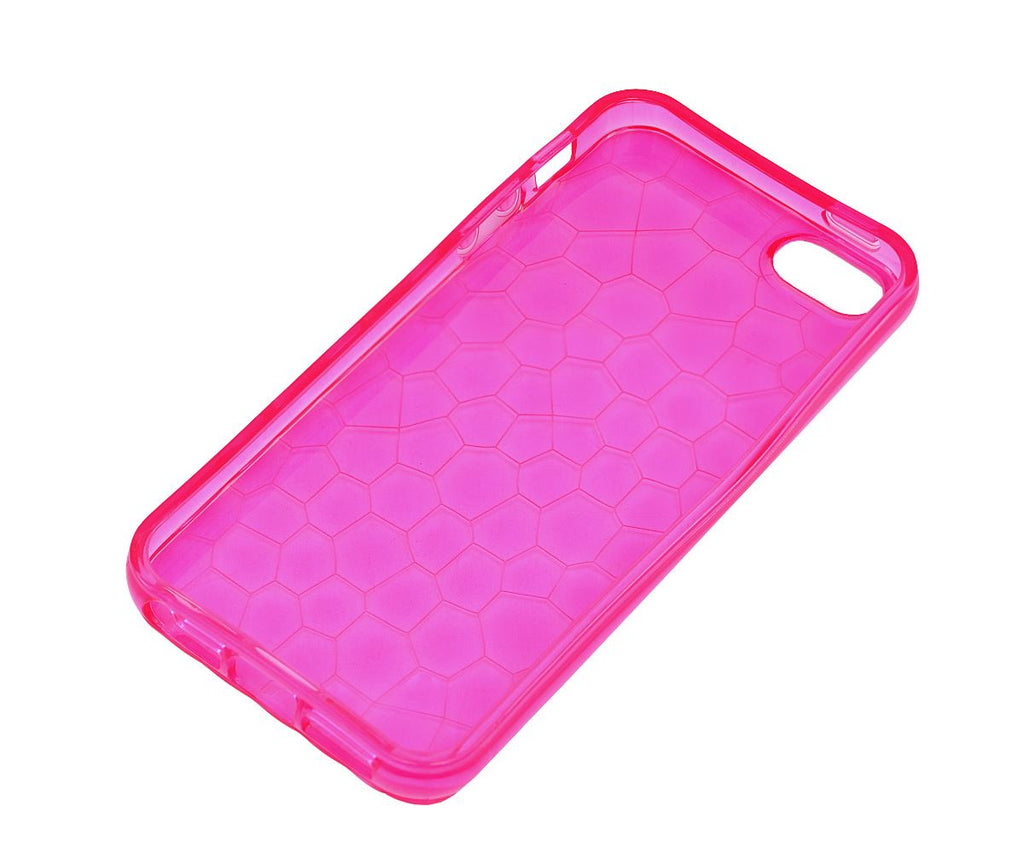 Xcessor Liquid Cell - Flexible TPU-Hülle für Apple iPhone 5 und 5S mit optischem Wellenillusionseffekt. Rosa / Transparent