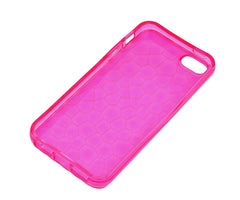 Xcessor Liquid Cell - Flexible TPU-Hülle für Apple iPhone 5 und 5S mit optischem Wellenillusionseffekt. Rosa / Transparent