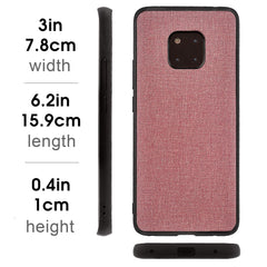 Lilware Canvas Rubberized Texture Plastic Phone Case Compatible with Huawei Mate 20 Pro. Pink