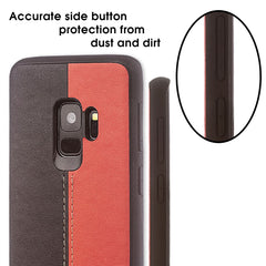 Lilware Bicolor PU Leather Phone Case for Samsung Galaxy S9. Red / Black