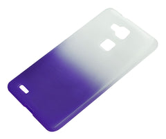 Xcessor Transition Color Flexible TPU Case for Huawei Ascend Mate 7 Phablet. With Gradient Silk Thread Texture. Transparent / Purple