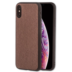 Lilware Canvas Z Rubberized Texture Plastic Phone Case for Apple iPhone XS Max. Brown
